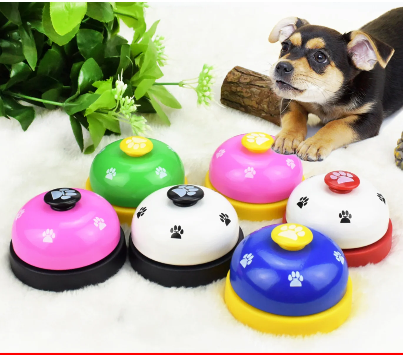 Металлические настольные звонки колокольчик собака тренировочные звонки с отпечатками ног шаблон для кухни счетчик приема