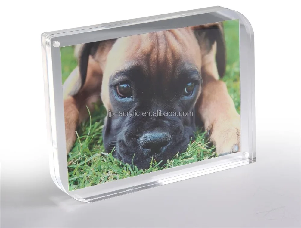 4 x 6' Table Top Magnetic Block Frame Acrylic Girls Picture Frame for Children