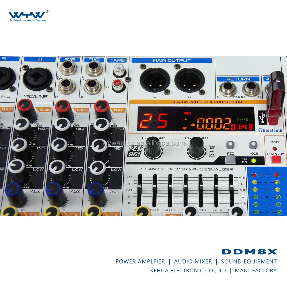mini 8 channels 99 dsp recording audio mixer