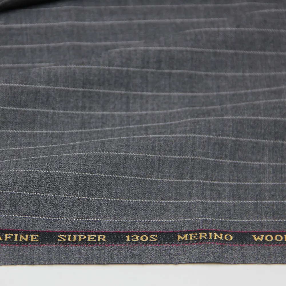 Wholesale Italian stripe Worsted 100% Wool Suit Fabric for Coats