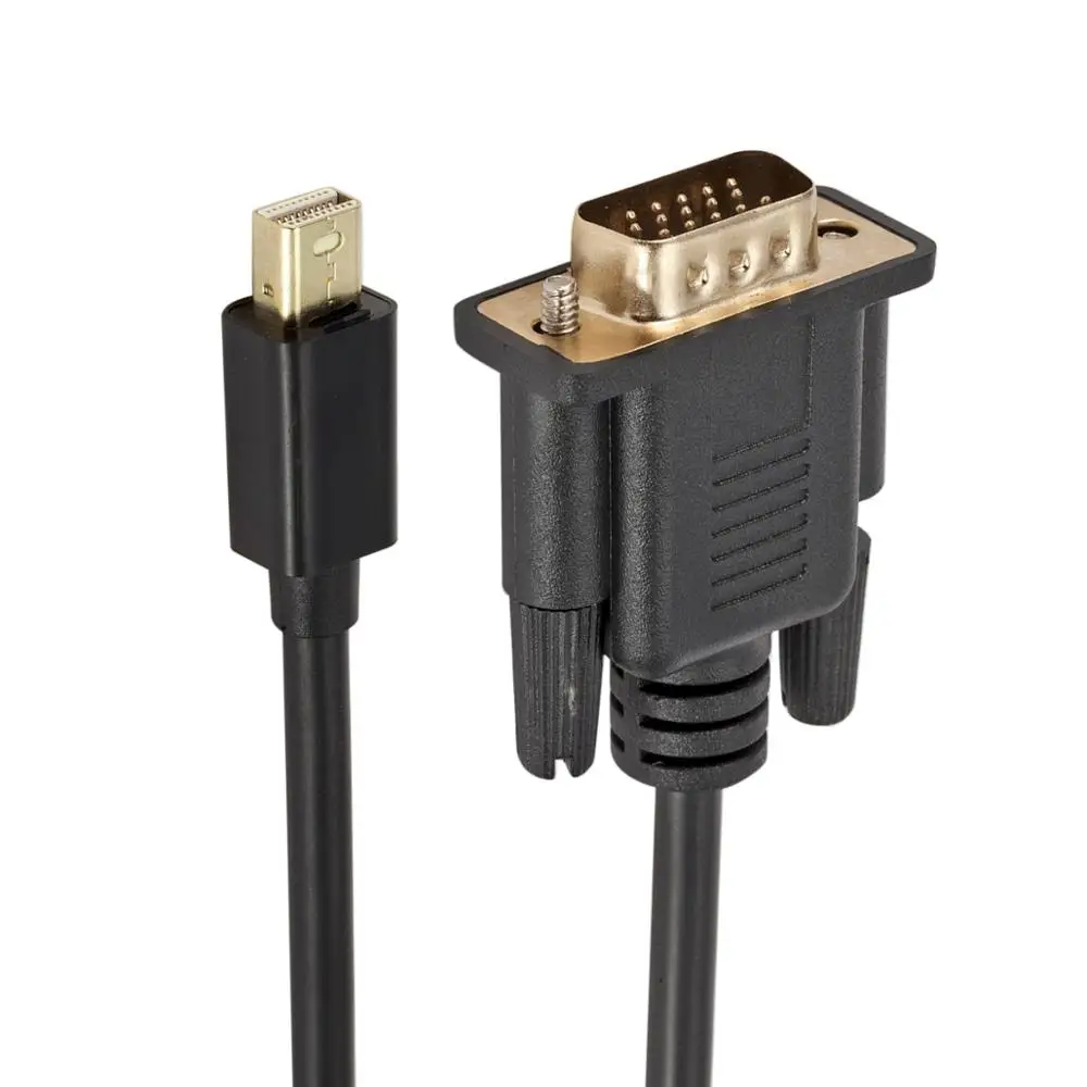 1.8M Mini DP to VGA Cable Male to Male Mini Displayport to VGA Adapter Cable