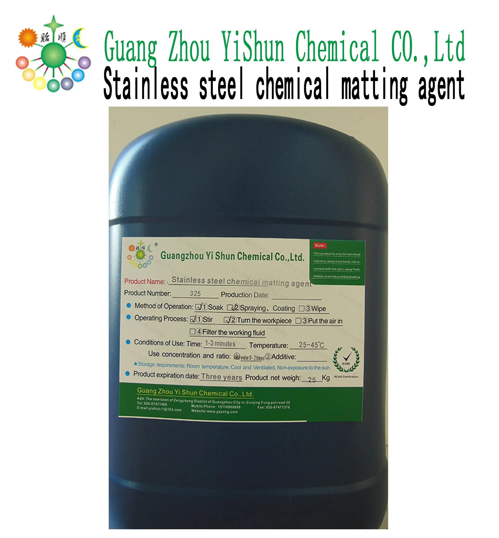 Series 3 chemical matte whitening agent for stainless steel