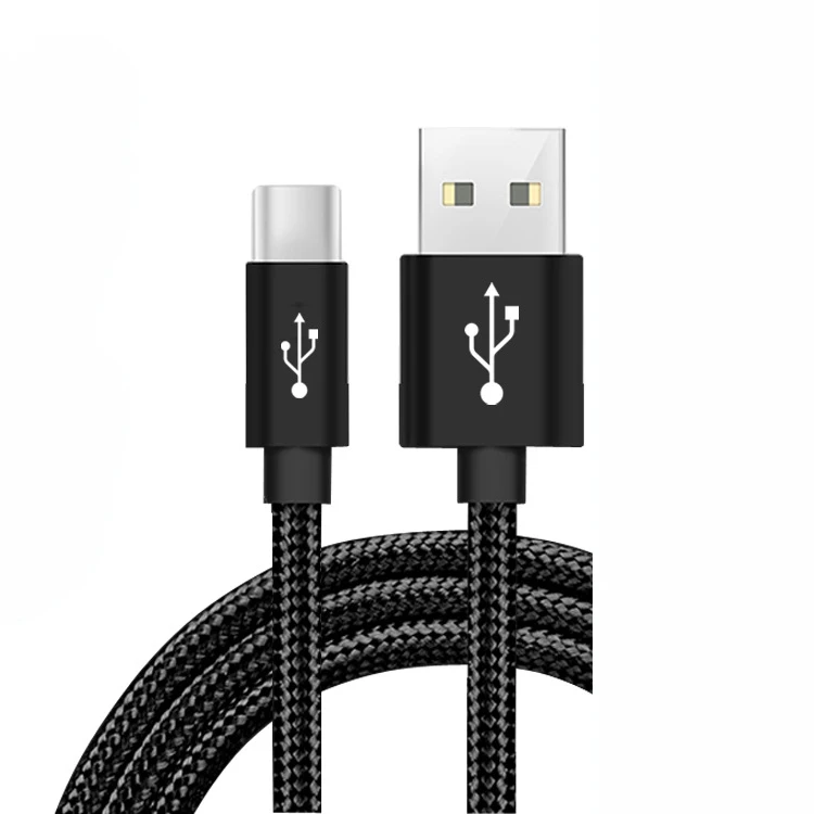 
2019 Amazon Aluminum Alloy Nylon Braid 1 Meter USB 3.0 Type C Charge and Data Cable for Android Phones 