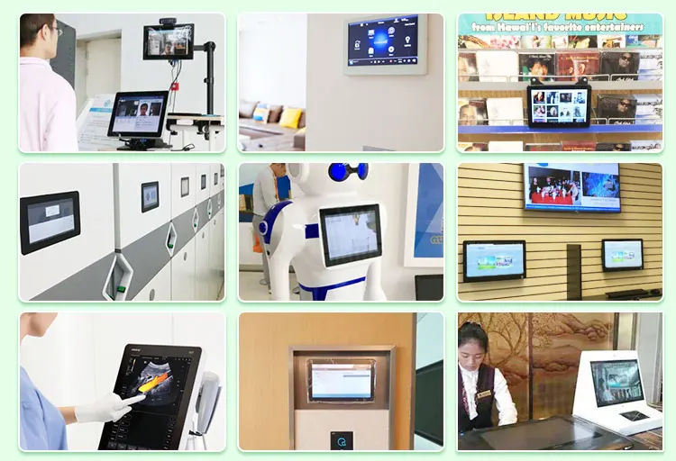 OEM Hot Sale DC/POE Power 14 inch touch screen wall mount android lcd advertising player