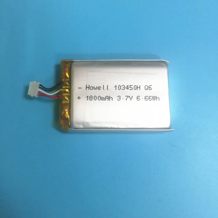 Rechargeable 103450 3.7V 1800mAh Li-Polymer Battery for GPS tracker