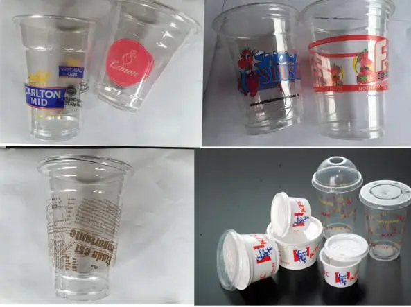 
PE PP PET Plastic Cup Offset Printing Machine for cold drinks 