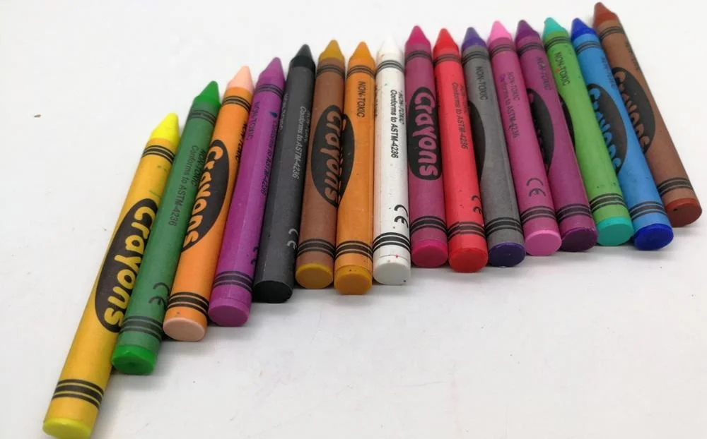 
Regular wax crayon 80*8.8 mm soft for kids drawing cheap crayon 