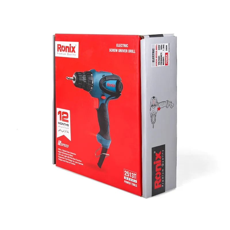 Профессиональная электрическая отвертка Ronix, новая модель 2513 10 мм 280 Вт, миниатюрная электрическая отвертка с контролем крутящего момента