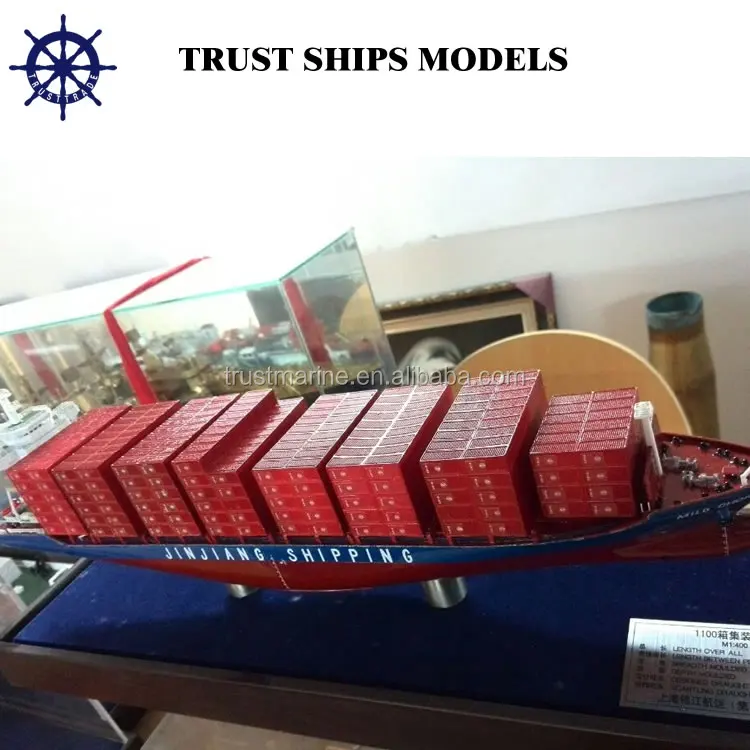 Resin Craft 30cm Small Miniature Model Container Ship