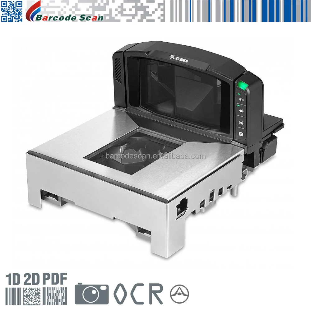 The Zebra MP7000 multi-plane in-counter built-in barcode scanner with an optional scale for point of sale