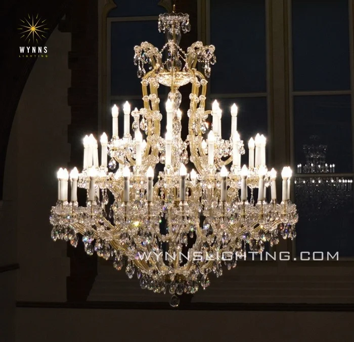 Maria Theresa Style Luxury Hotel Villa Crystal Chandelier Elegant Pendant Lights for Premium Interiors