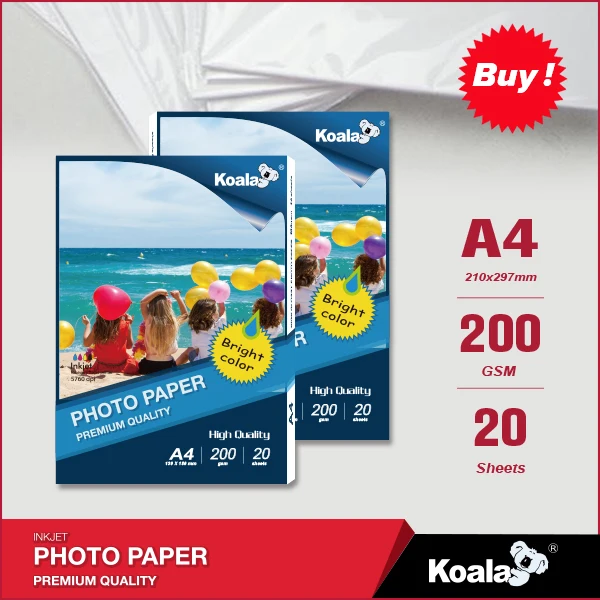 115g glossy inkjet paper ,a4 photo paper