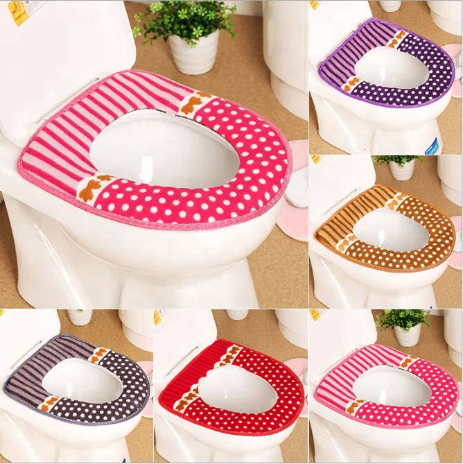High quality reusable toilet seat cover / fabric toilet seat cover / warm toilet seat cover