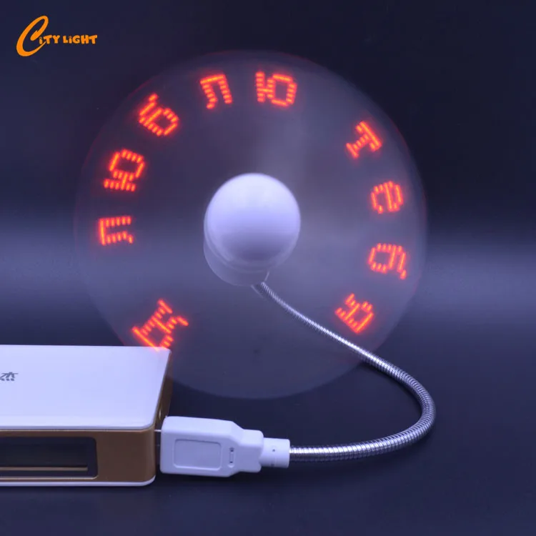Hot selling factory price mini led message laptop usb fan with light