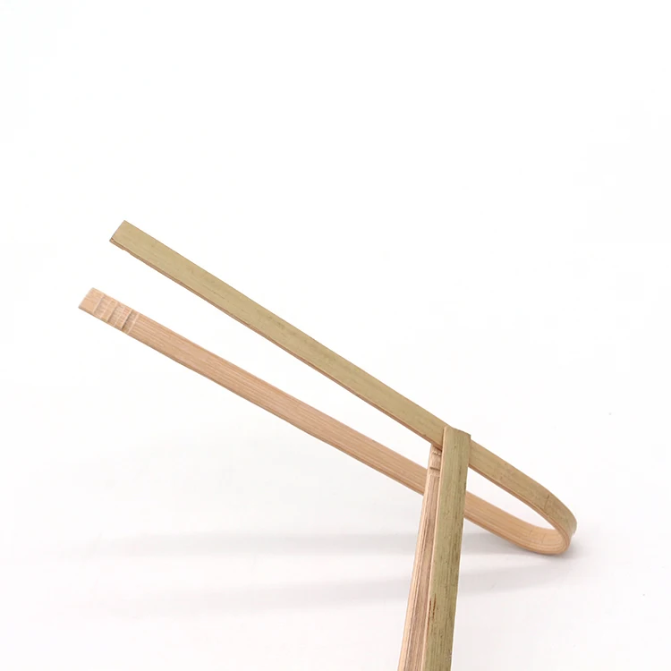 U Shape 100% Natural Bamboo Food Picking Clips Green Disposable Bamboo Tongs with Cheap Price