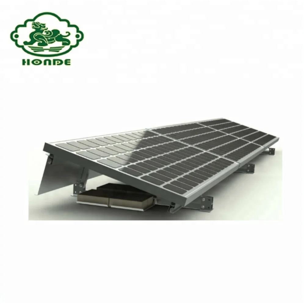 Concrete Base Solar Panel Roof Mounting Brackets System