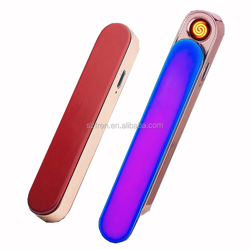 Fren Electric USB Rechargeable Windproof Coil Slim Lighter Set with USB Charging Cable