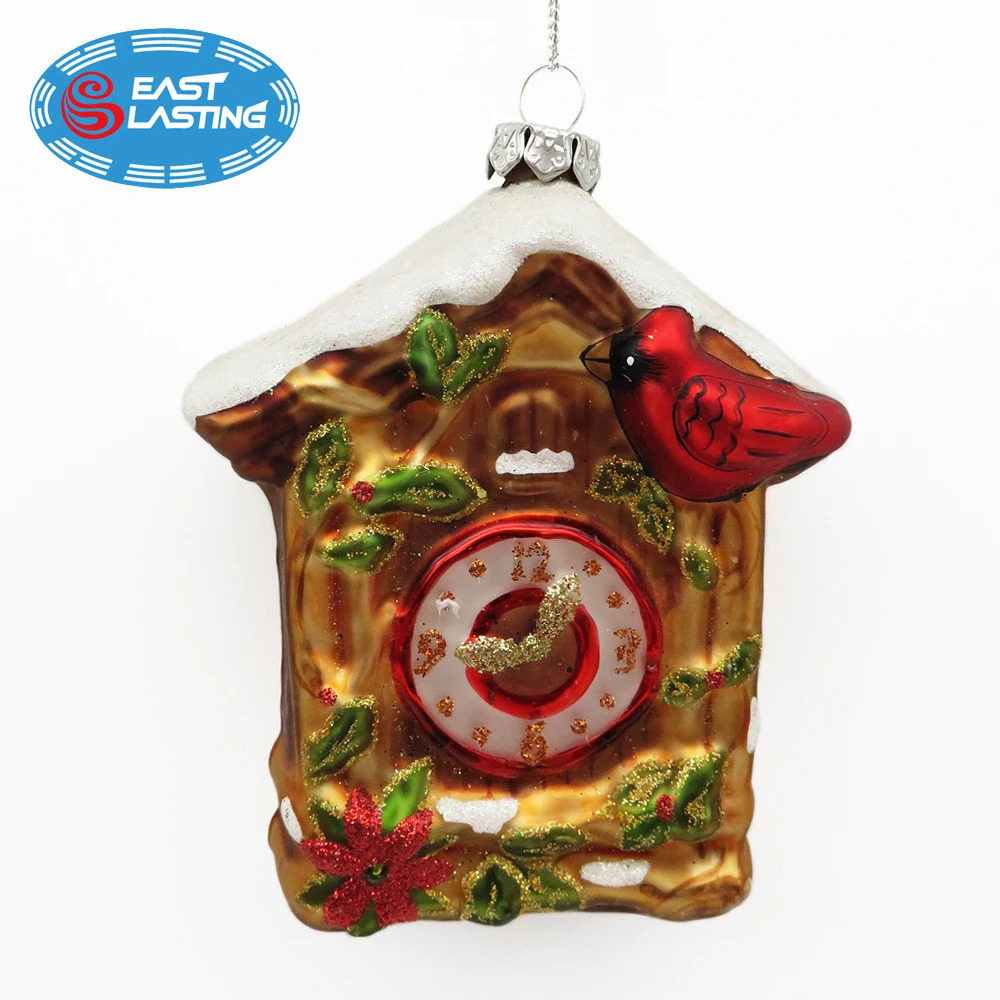 
City symbol gift ideas logo custom glass Christmas figurine 
