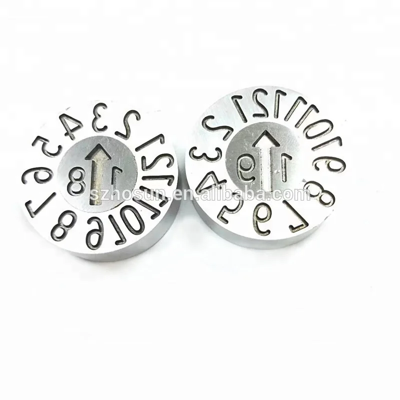 Manufacture changeable date stamp  calendar indicator arrow steel mold stamp injector  date stamp