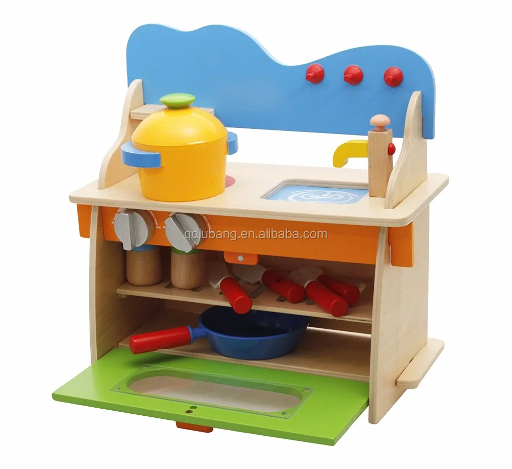 Children Wooden Play Kitchen Set Pretend Role Play Cook Learning Toys for Kids