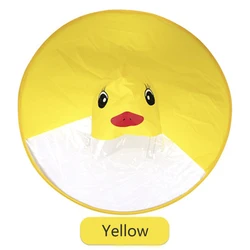 Cute Yellow Duck RaincoatRain Coat Ufo Children Umbrella Hat Hands Free Foldable Raincoats