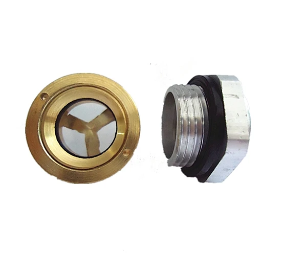 brass / aluminum oil level sight glass
