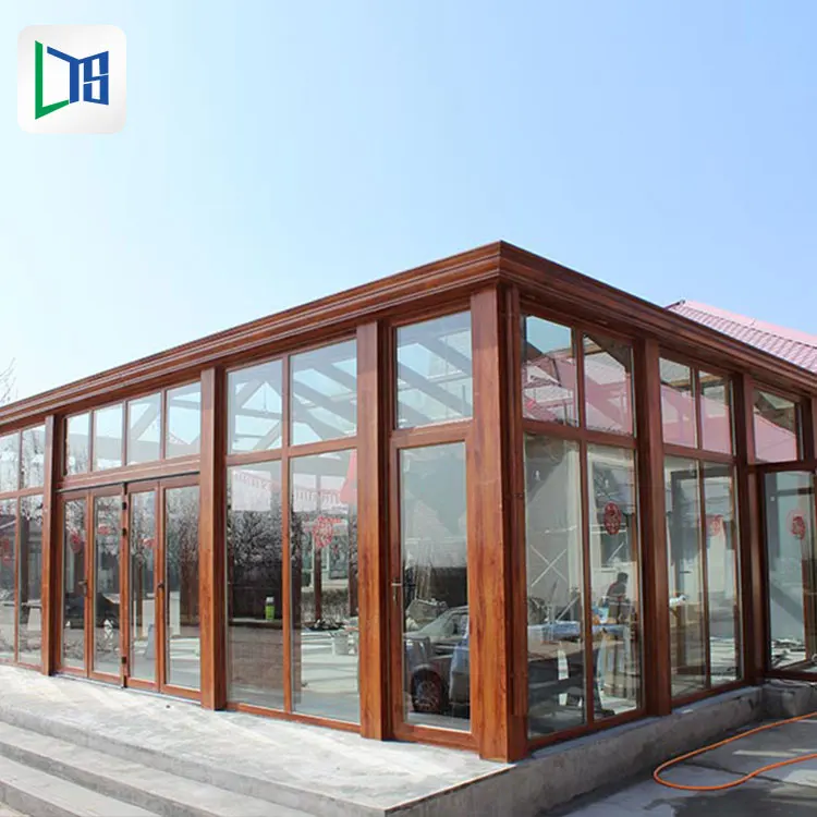 aluminum alloy garden house homely house prefab glass conservatory double storey glass extension