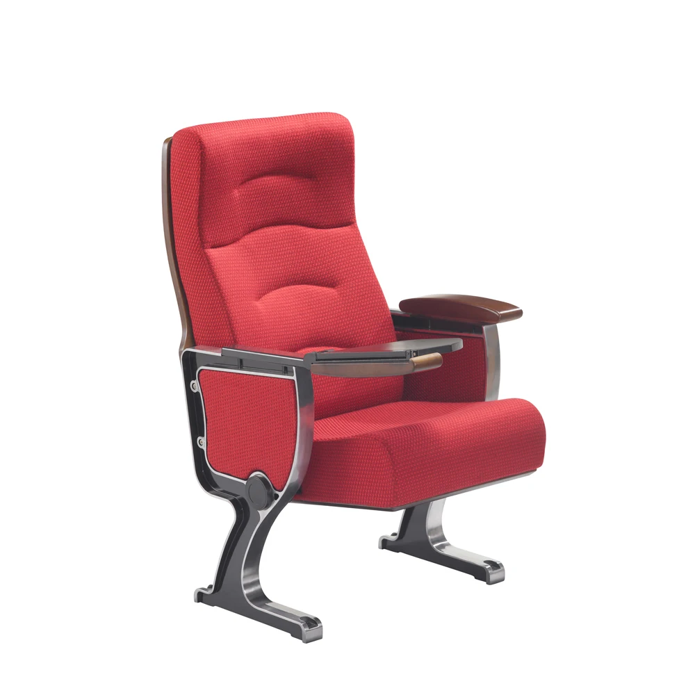 University lecture hall folding auditorium chair with writing desk