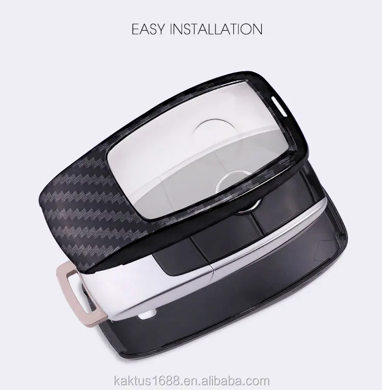 For Benz New E Series New SClass 18CLS Maybach S 19Classes A\C\E\S\G Car Key Case PC Carbon filament Cover Car key shell