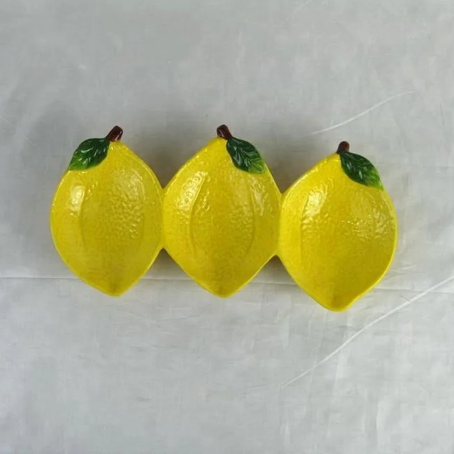 Custom handmade ceramic decorative lemon salt and pepper shaker