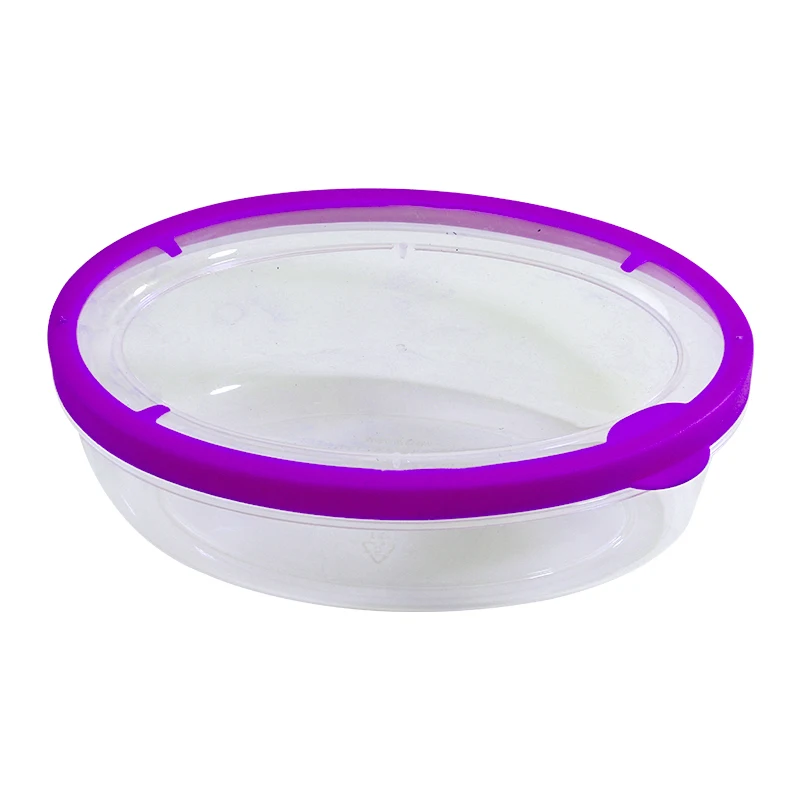 Plastic small oval food grade food container microwavable silicone food storage containers with division