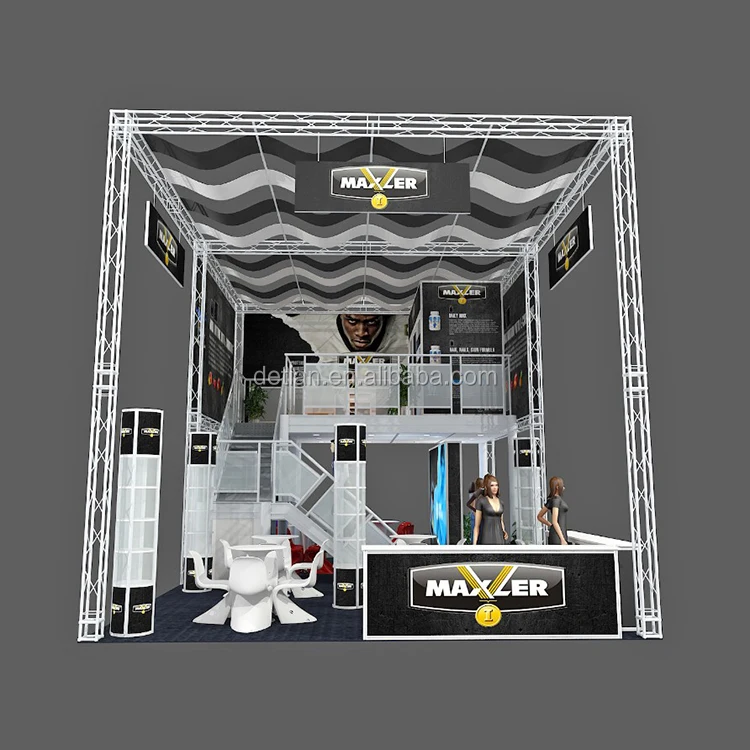
Detian Offer aluminum truss extrusion profile double deck booth for trade show 