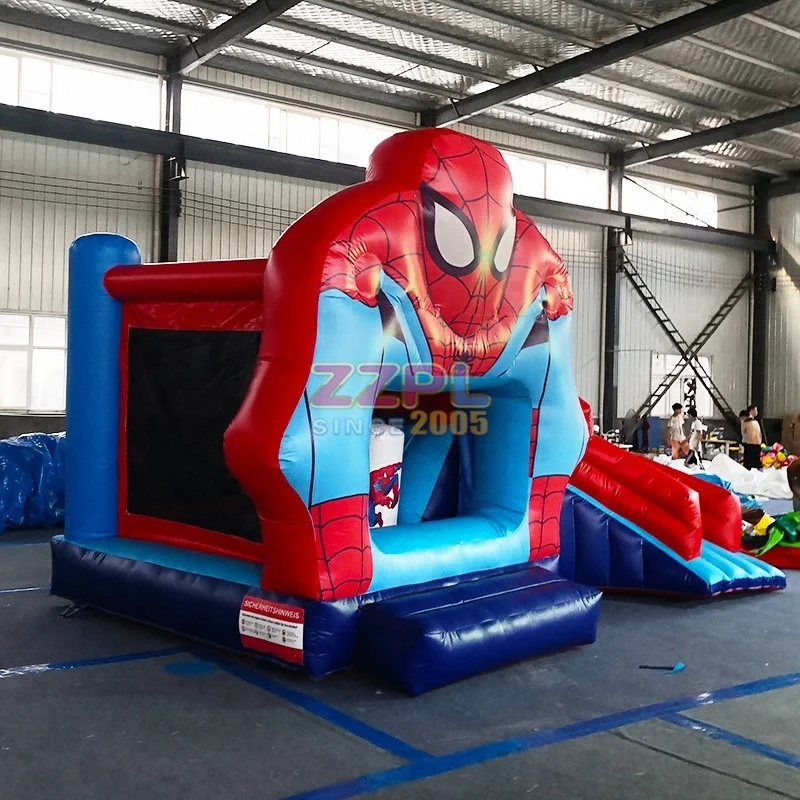 2018 Newest spiderman bouncer castle inflatable castle combo bouncer for child