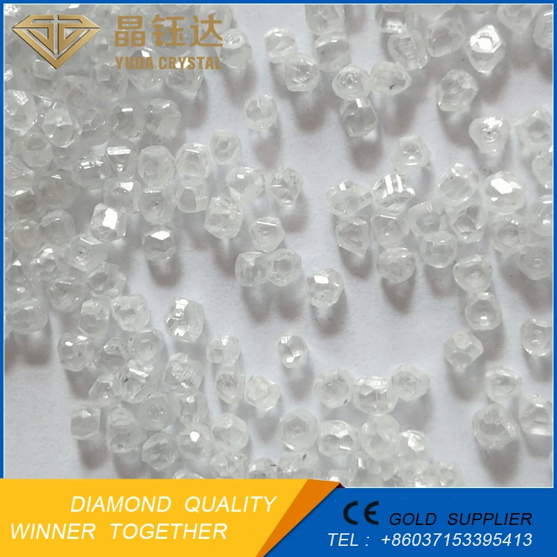 1 carats up Rough Lab Grown White CVD HPHT synthetic Diamond