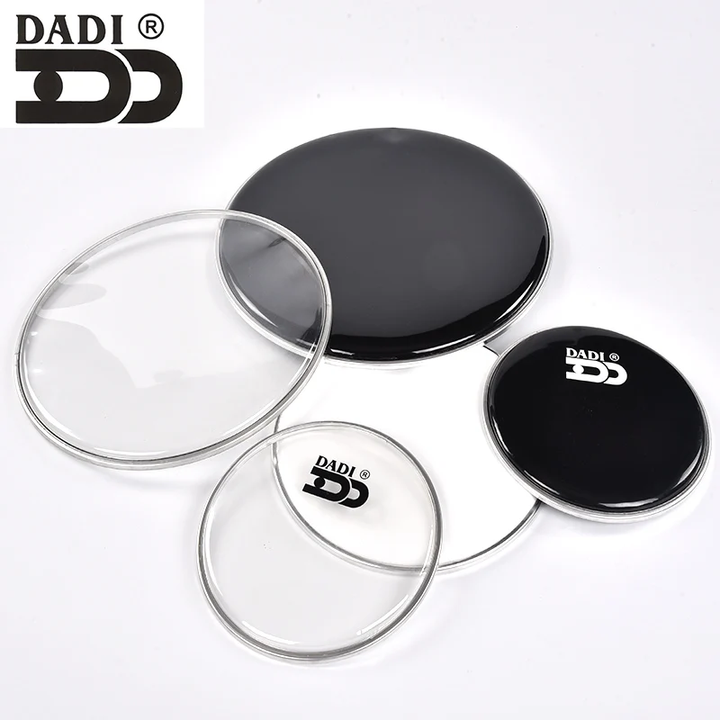 
DADI musical drum instrument pet material white transparent coated black pet replacement drum head 
