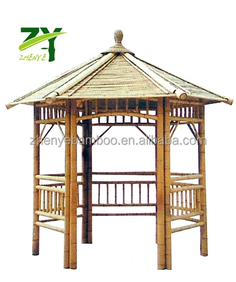 
ZY-611 Bamboo Gazebo Bamboo Pavillion Bamboo House with Factory OEM Price !! 