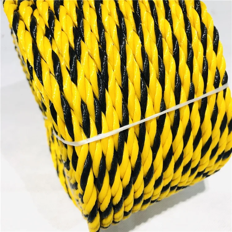 3 Strands Twisted PP Rope Strong Polypropylene PP Danline Monofilament Rope