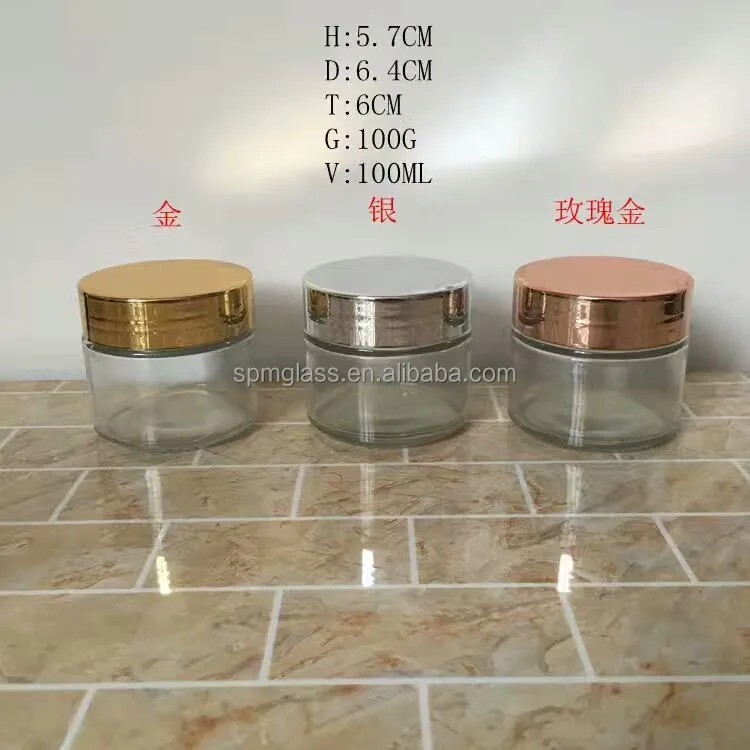 100ml,180ml,300ml,740ml straight sided empty air tight glass jar with caps for candle,food,cosmetics
