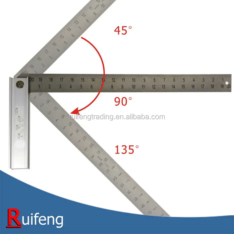 20-inch Aluminium Adjustable Angle Square (45, 90, 135 degree)