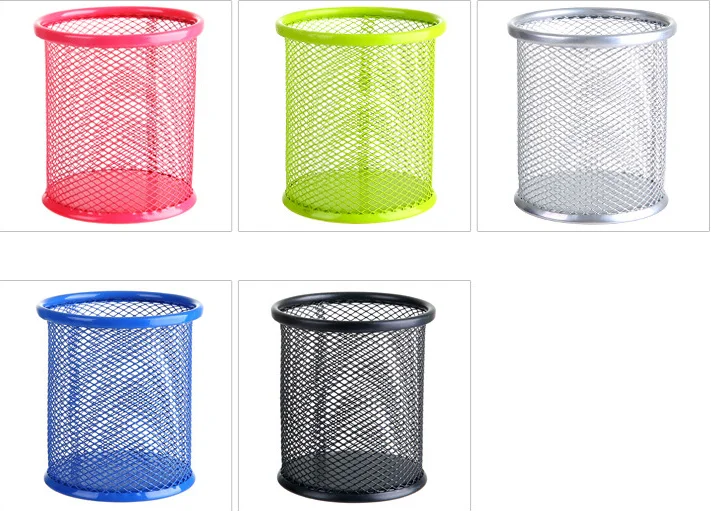 Custom Design Mesh Pencil Holder Desk Pen Holder Pen Stationery Organizer Medium Size  Office School Desktop Set