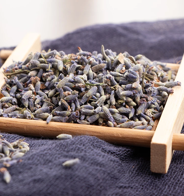 
Purple Color and Dried Lavender Flowers Tea 
