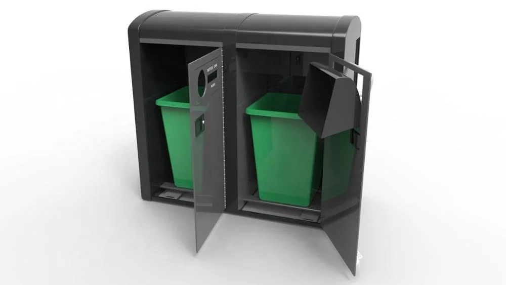Smart street recyclable trash can dustbin touchless waste bin