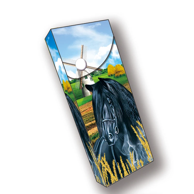 Zebulun Stationery Product Portable Plastic 3D Lenticular Design Pencil Case