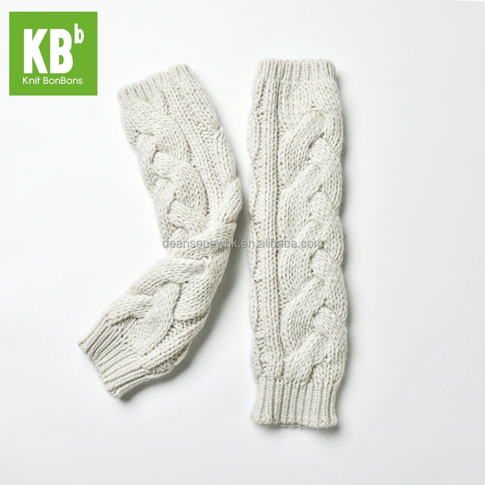 
100% Acrylic Cable Winter Adult Knitted Arm Warmer mitten 