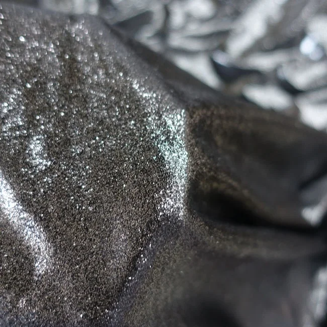 Stretch glossy Silver shining glitter velvet fabric for lady dress