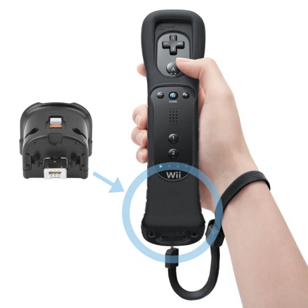 2015 Motion Plus Motion Plus Adapter Sensor for Nintendo Wii Console Remote Wireless Wiimote Controller Black & White Wholesale