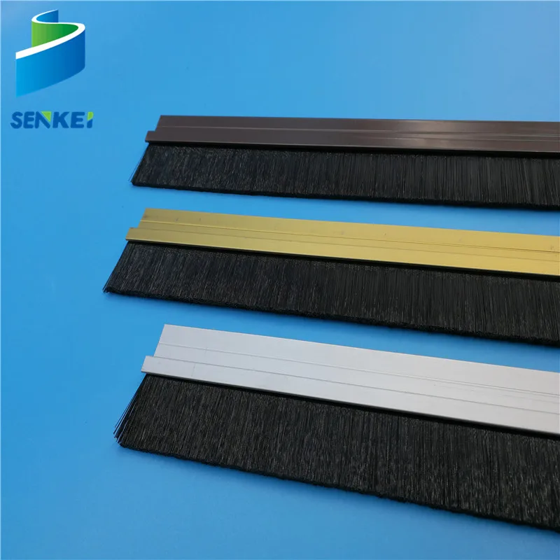 
Factory Wholesale Export To Qatar Self Adhesive Rubber Sheet Aluminum Alloy Brush Door Window Sealing Brush Strip PVC Brush 