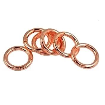 Circle Round Carabiner Camping Spring Snap Clips Hooks Keychain Key Ring