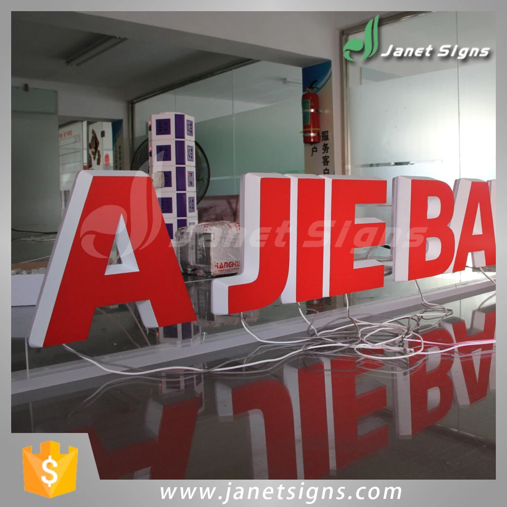 30mm acrylic led light letter diy led channel letters 3d acrylic lettering with red light