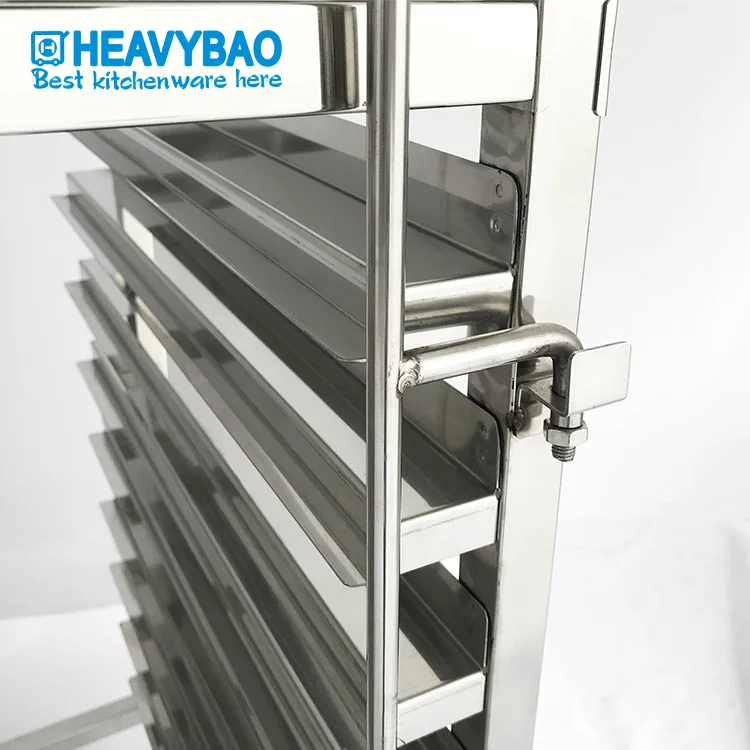 Heavybao Top Quality Commercial Equipment Stainless Steel Knocked-down Food Multifunctional Rack Trolley For Pans